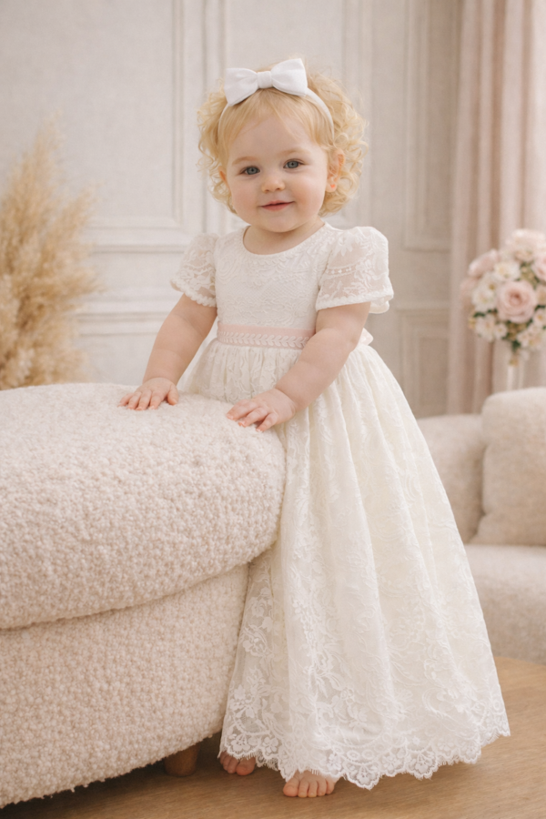robe longue traditionnelle de baptême