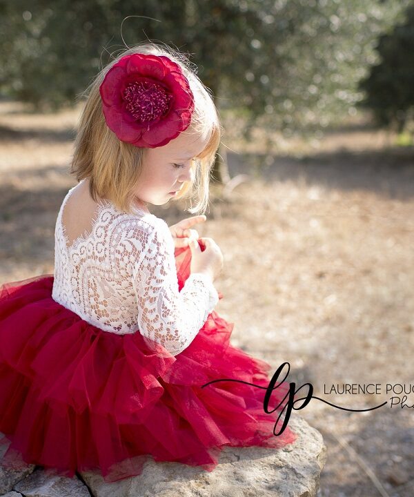 robe longue enfant sophia rouge