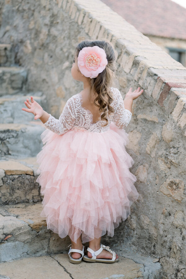 robe de demoiselle d'honneur rose pêche
