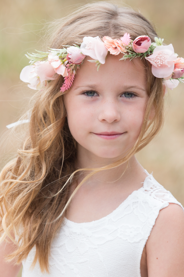 Couronne de fleurs dés 1 an , modèle Lou