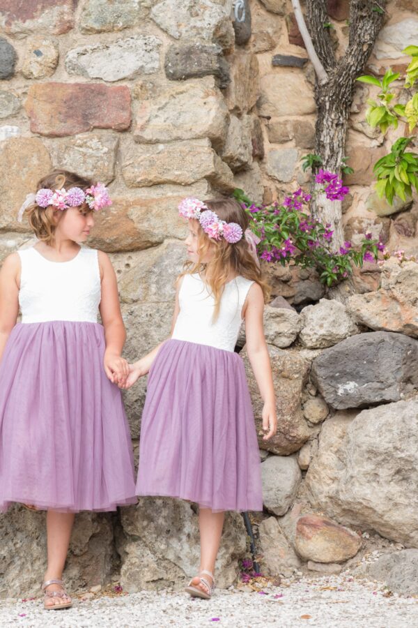 robe de cérémonie fille Leewane purple