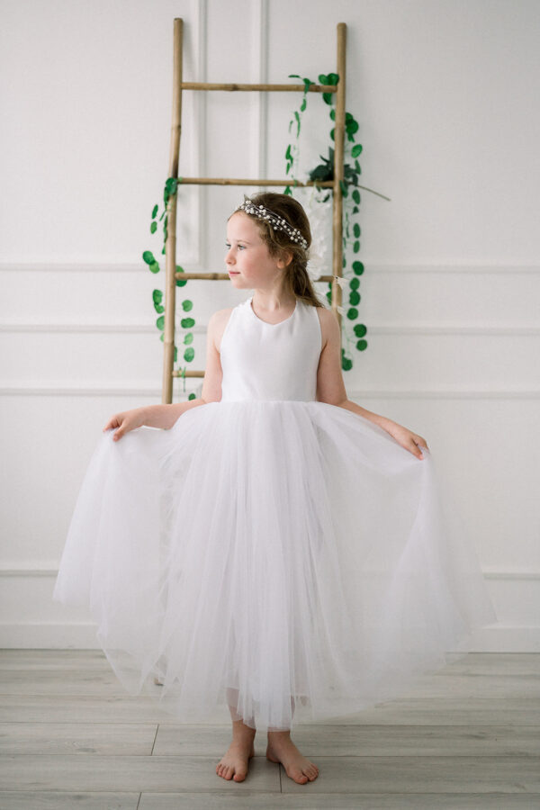 Robe de cérémonie Stella blanche - 12 mois à 12 ans