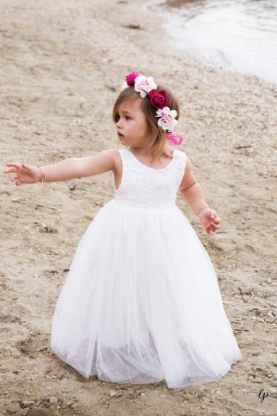 robe cérémonie cortège demoiselle d'honneur Cléo blanche