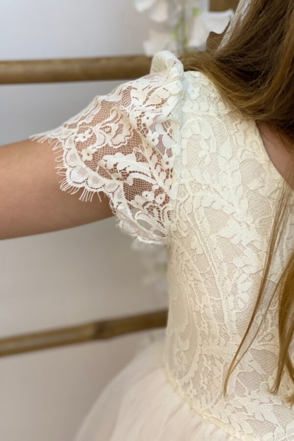 robe dentelle et tulle ivoire