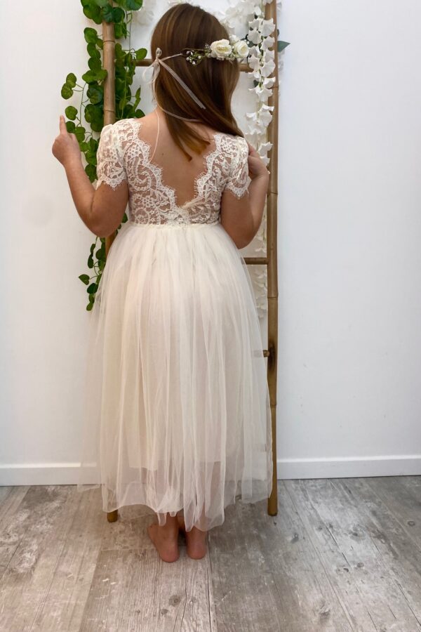 robe de cérémonie enfant ivoire