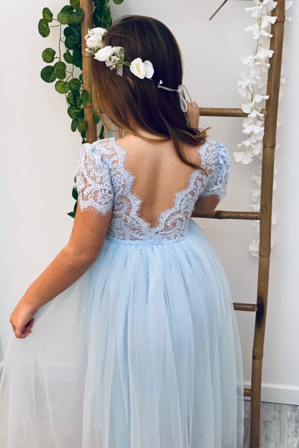 robe de cortège margaux bleu poudré