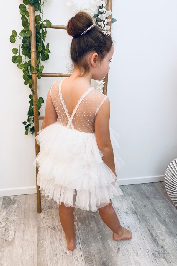 Robe tutu cérémonie blanche