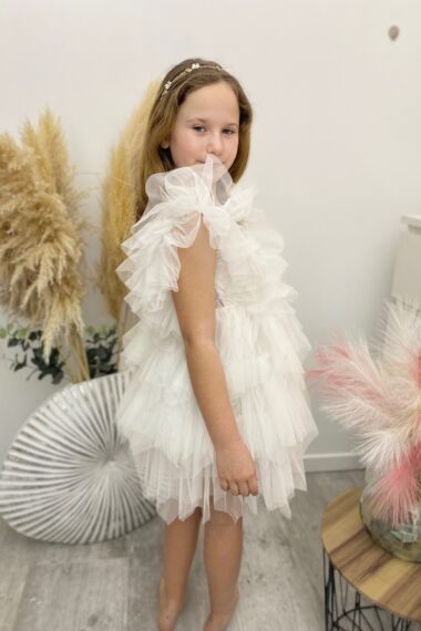 robe demoiselle d'honneur dentelle blanche