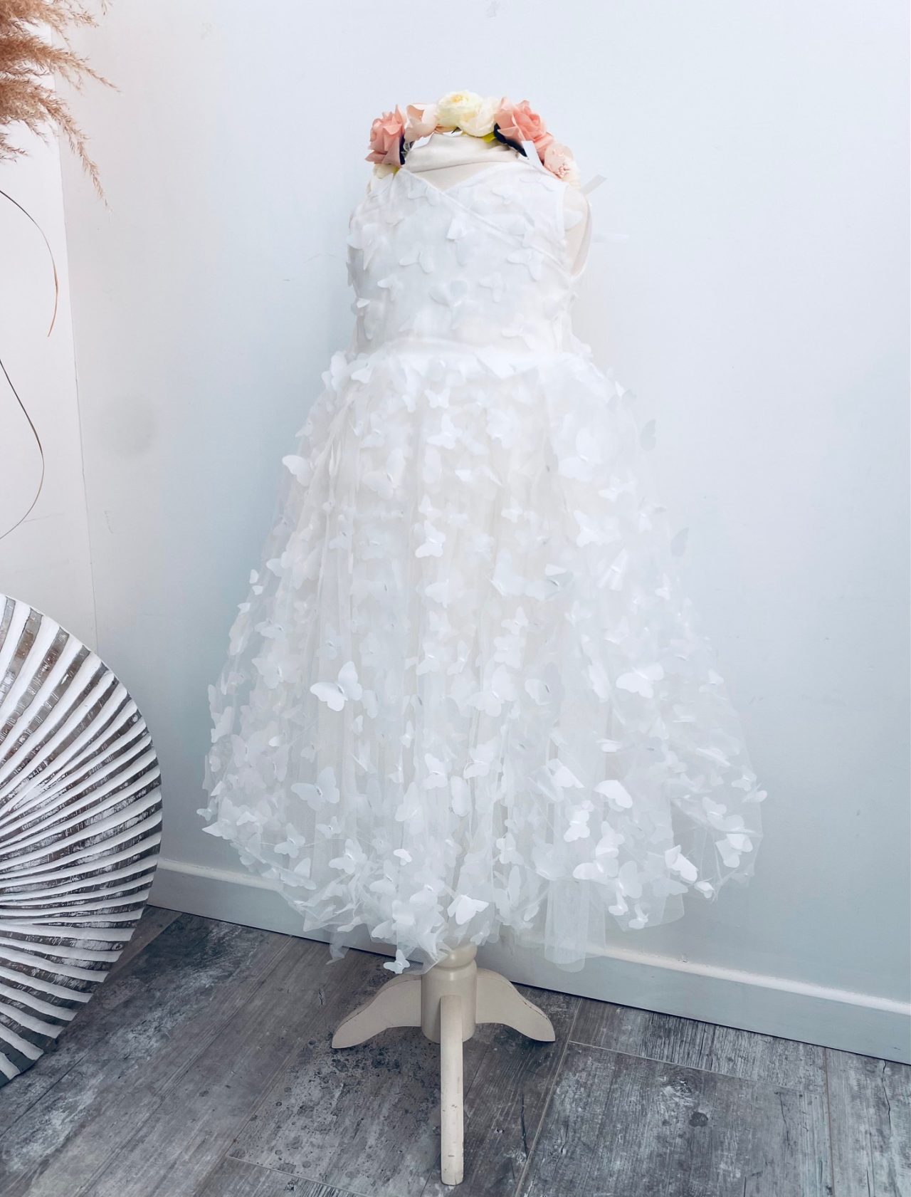 Robe De Fée Nouveau-né Fille - Tutu Tulle, Papillon 3D, Manches Longues, Pour Anniversaire, Mariage, Séance Photo - 4