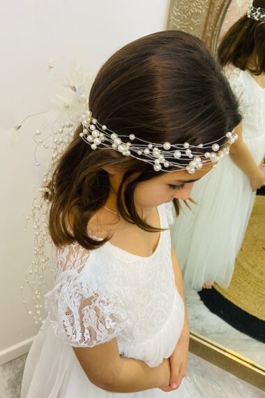 robe de cérémonie longue tulle blanc