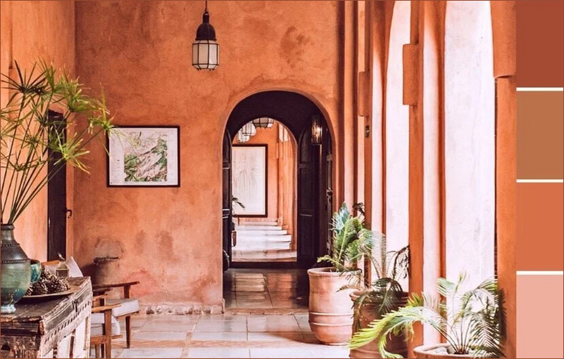 décoration intérieure terracotta