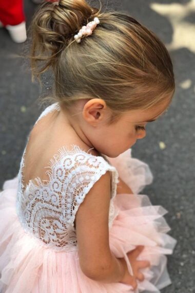 robe cérémonie courte pour enfant en tulle