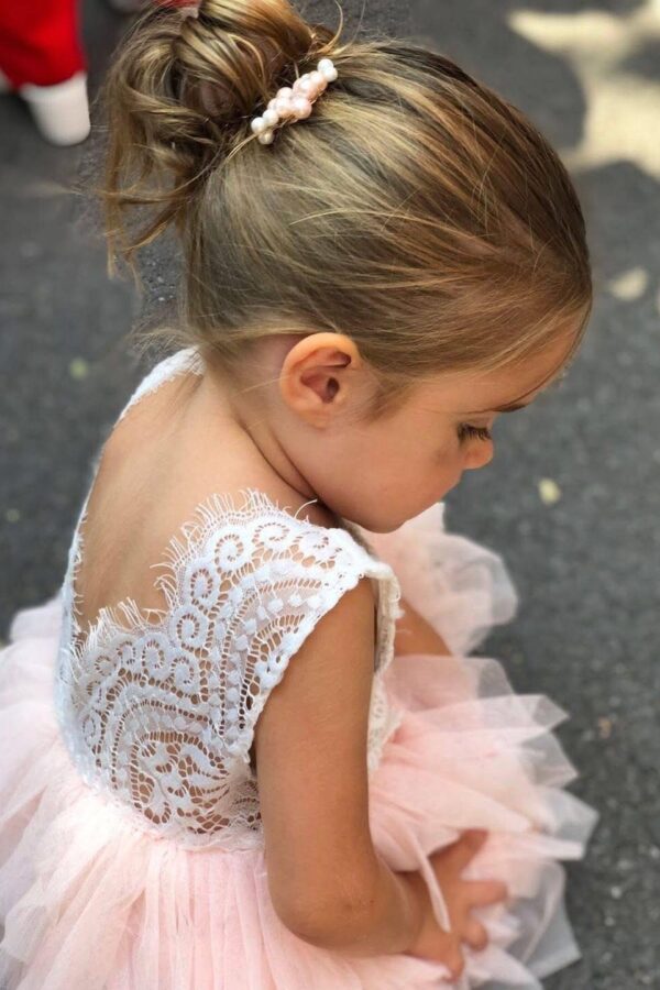 robe cérémonie courte pour enfant en tulle