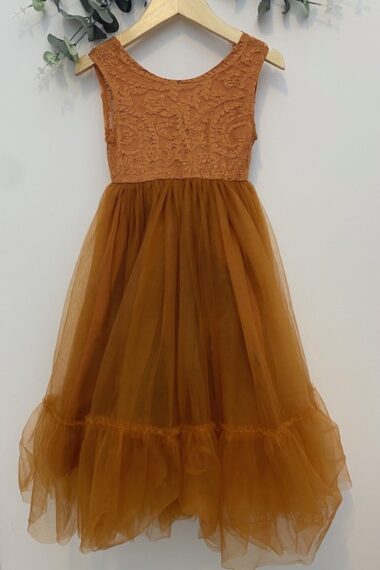 robe de cérémonie fille terracotta