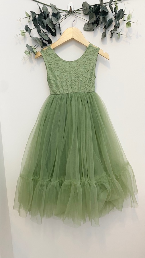 robe cérémonie mariage vert sauge