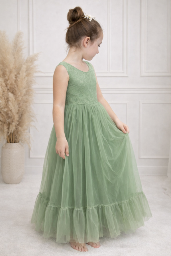 robe cérémonie enfant vert sauge