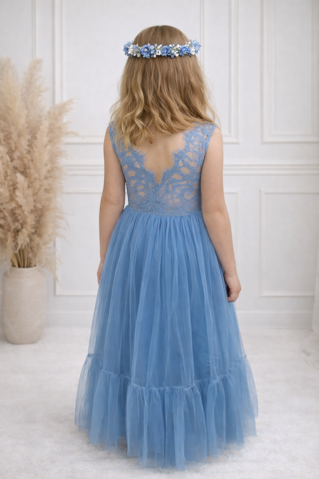 Robe de cérémonie Romane bleu - 6 mois à 13 ans – Image 2