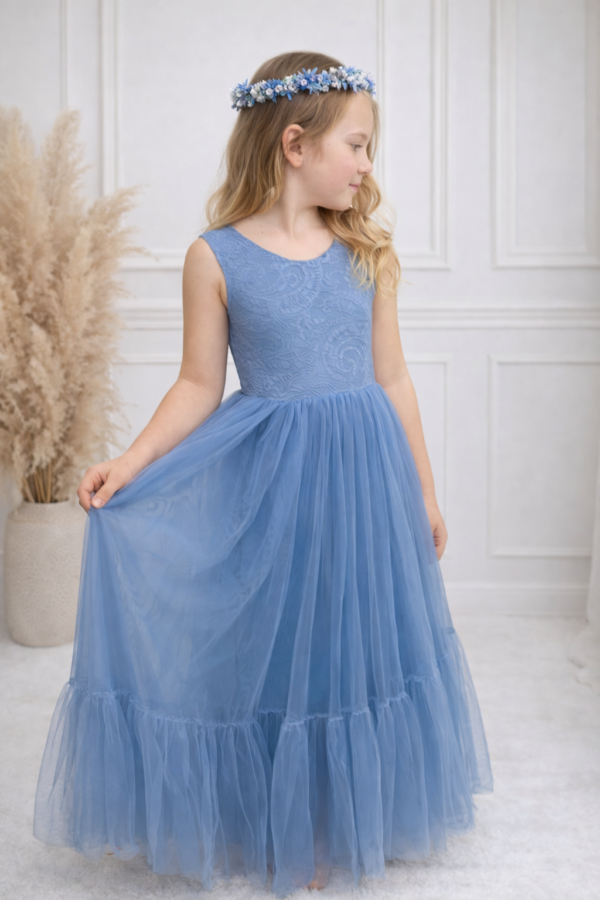 robe de cérémonie fille bleue
