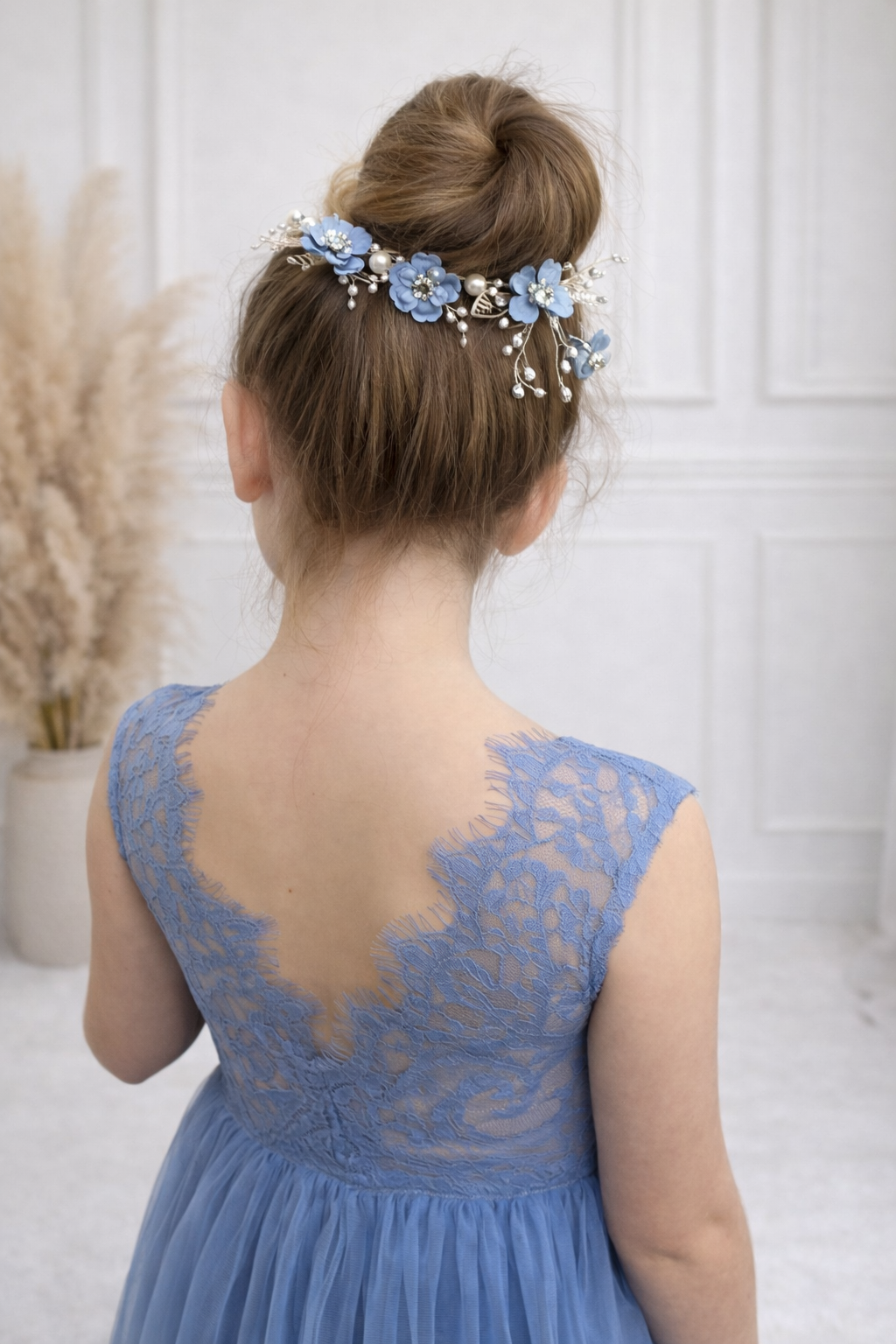 Robe de cérémonie Romane bleu - 6 mois à 13 ans – Image 4