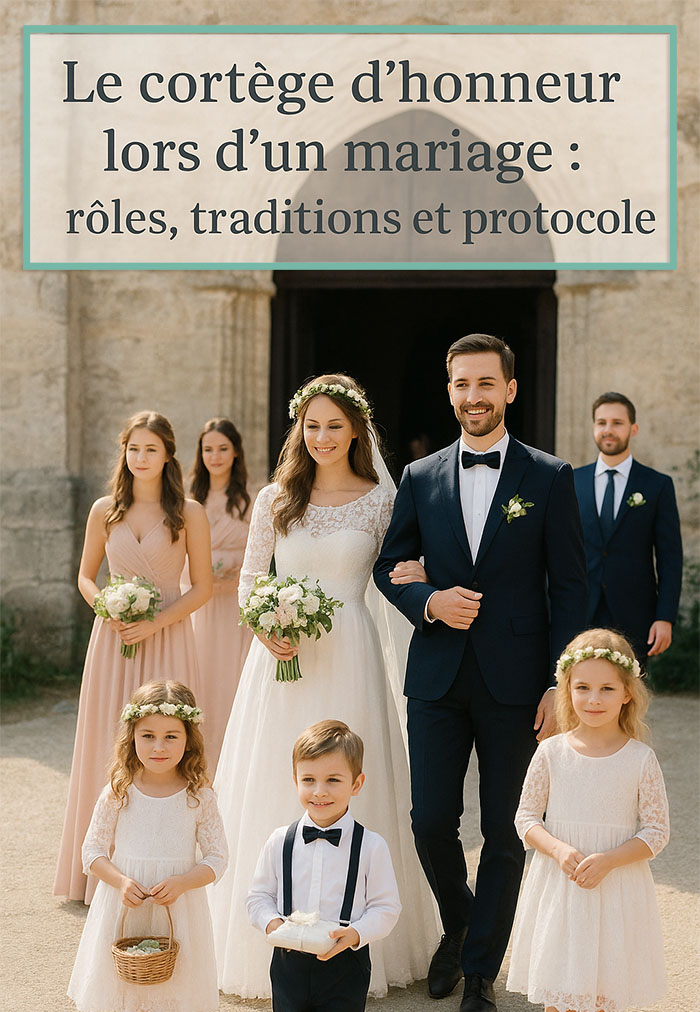 le cortège d'honneur lors d'un mariage