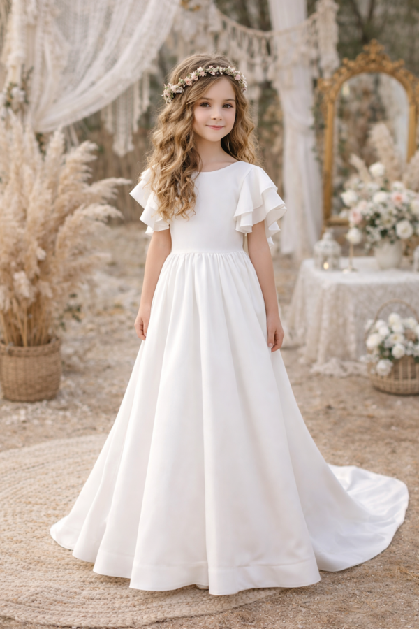 robe enfant cérémonie avec traîne