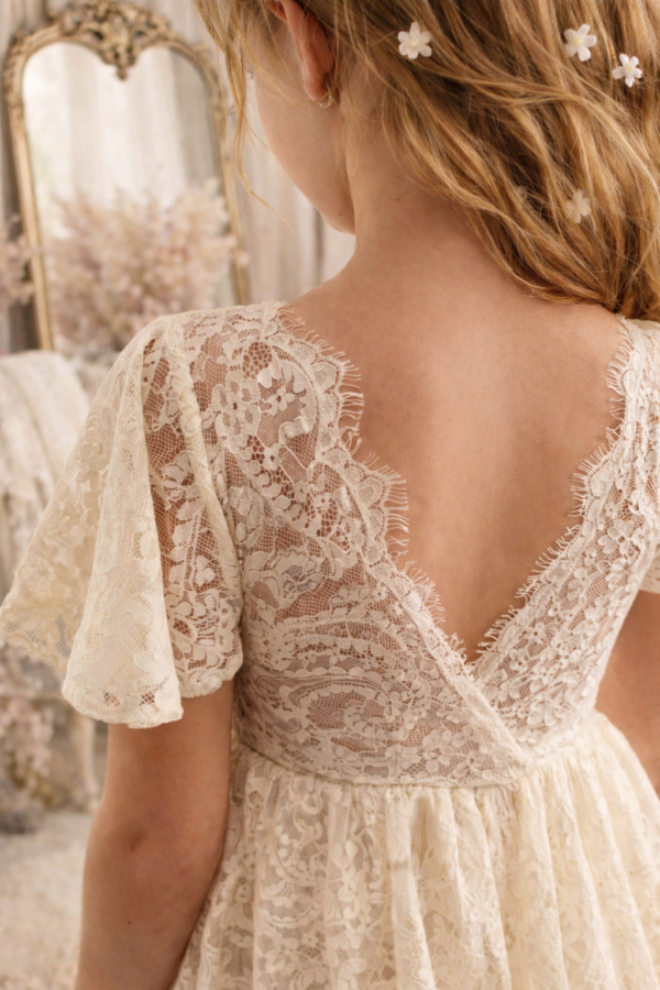 robe cérémonie petite fille ivoire