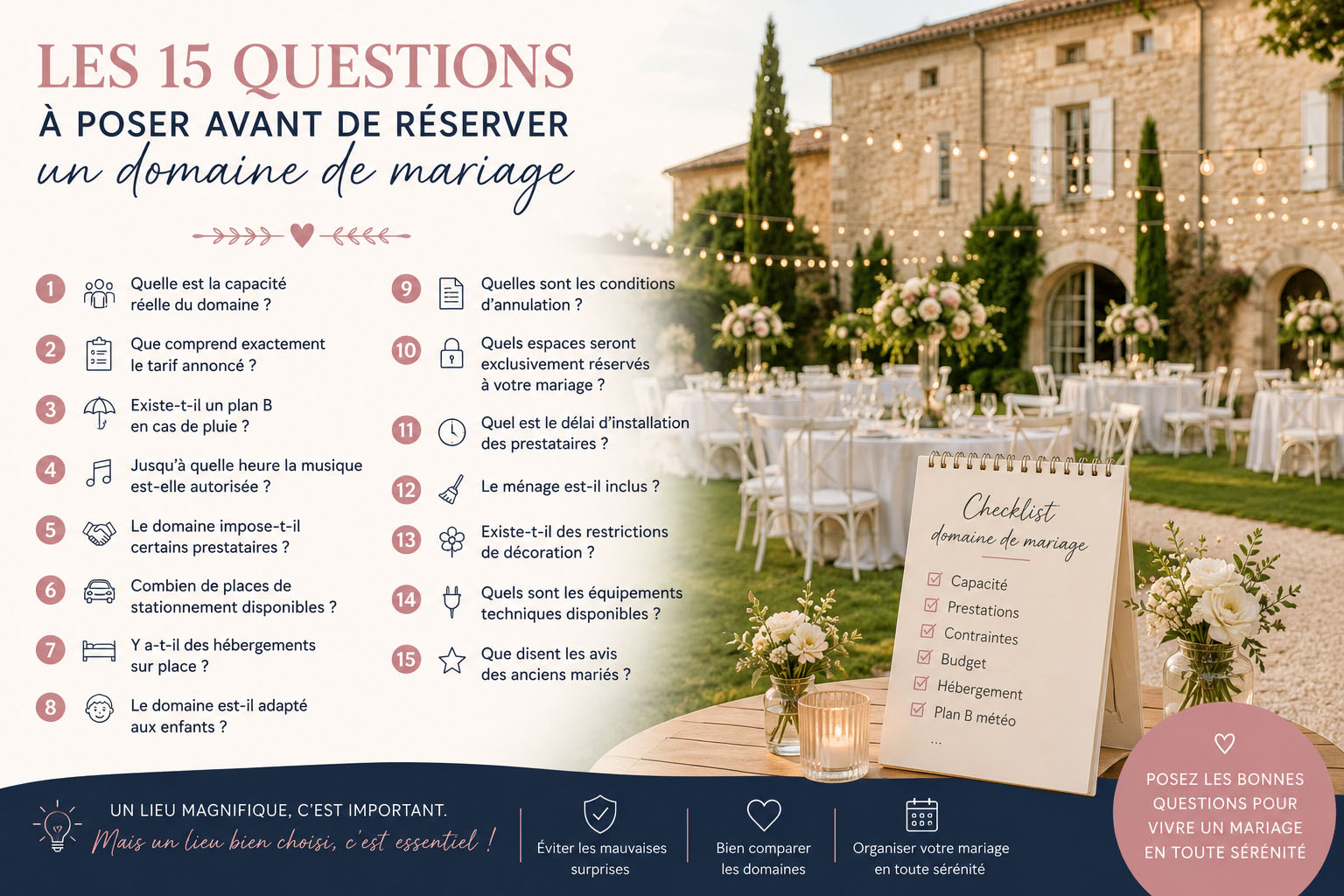 réserver un domaine de mariage