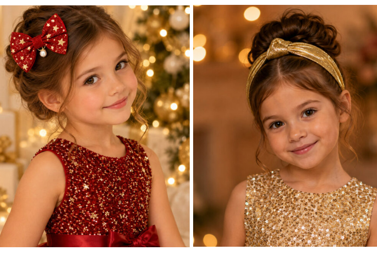 accessoires cheveux fille pour Noël