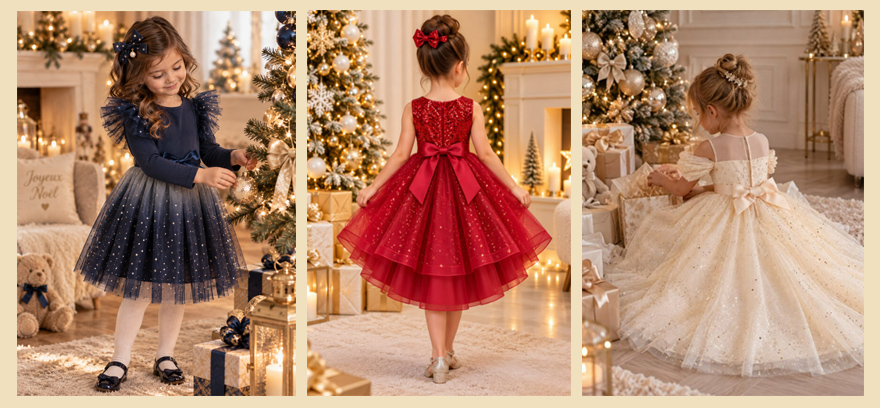 couleurs robe de noël fille