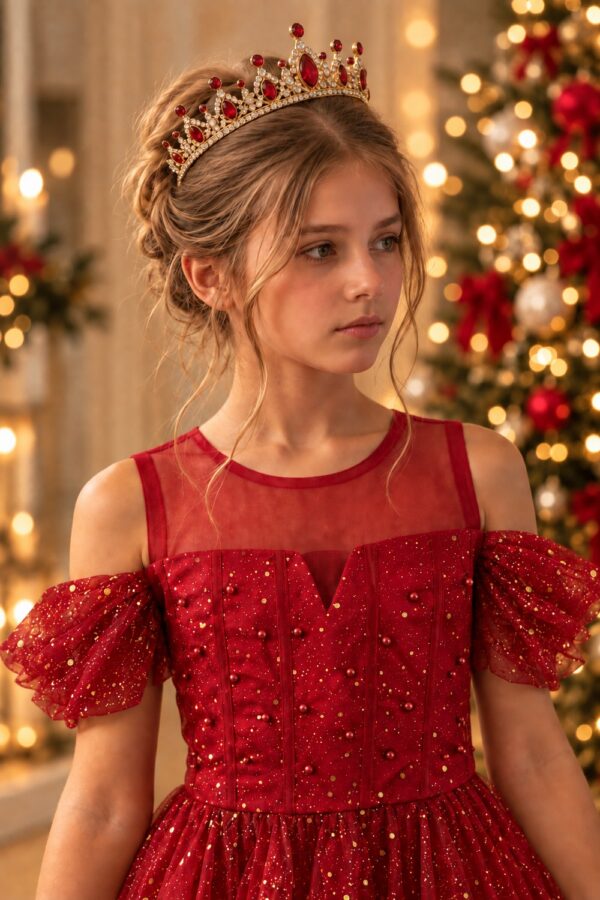 robe noël fille rouge