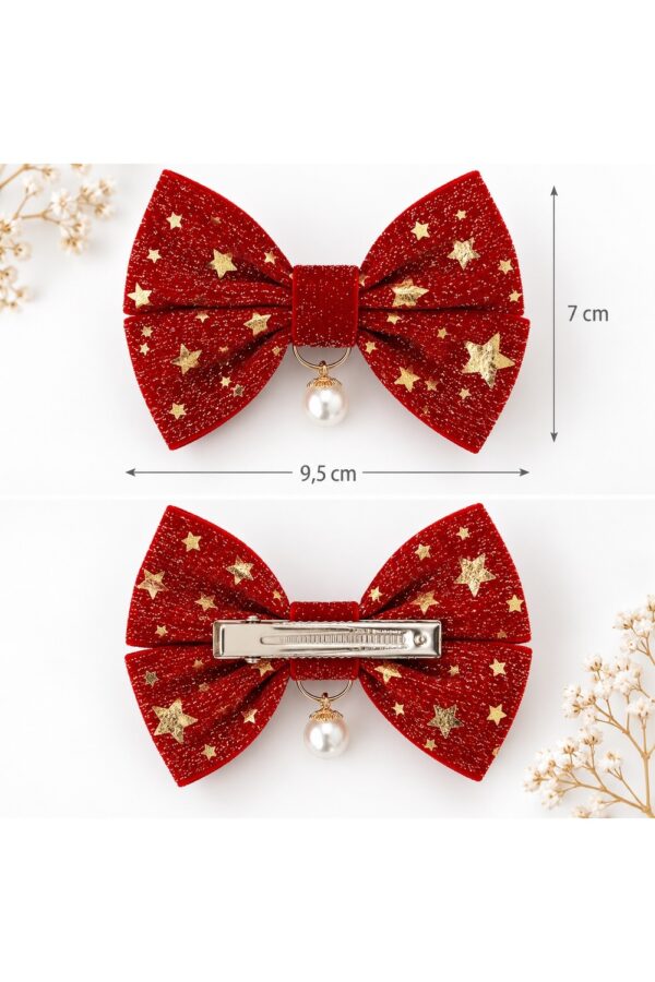 noeud velours coiffure Noël