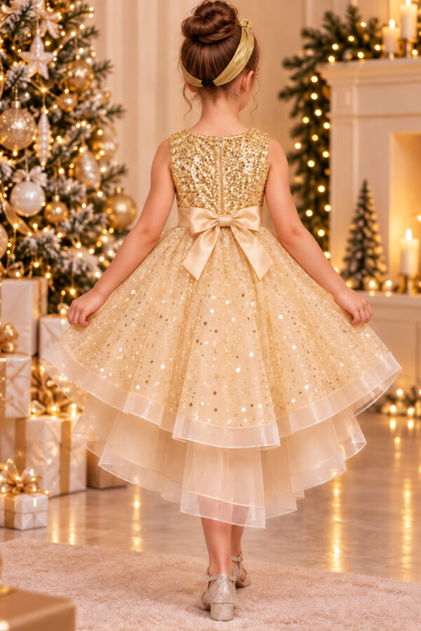 robe de noël Eleonore champagne vue de dos