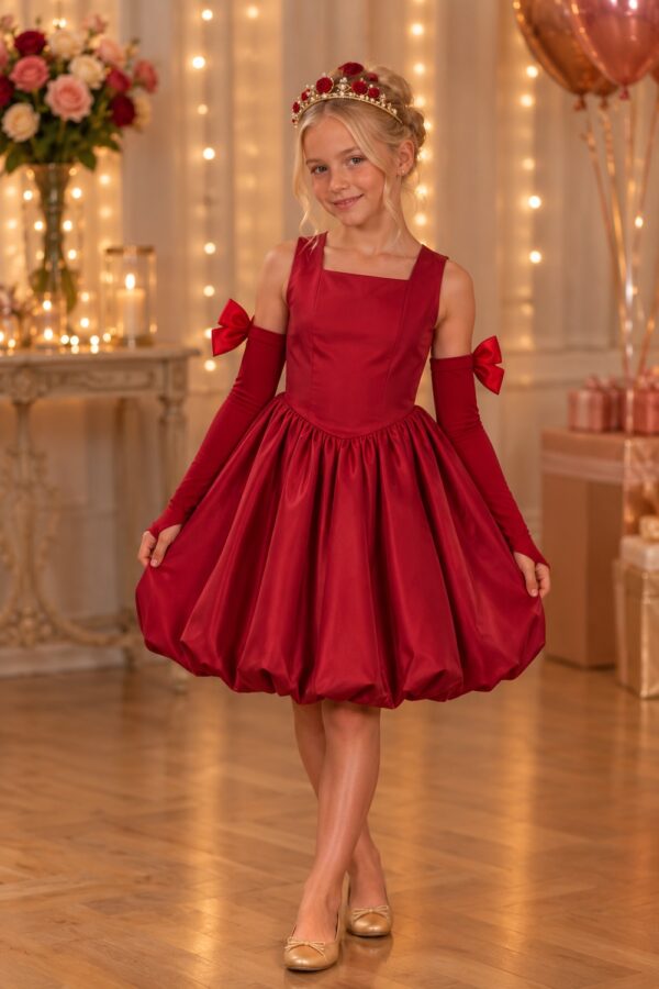 robe de fête ado rouge ruby