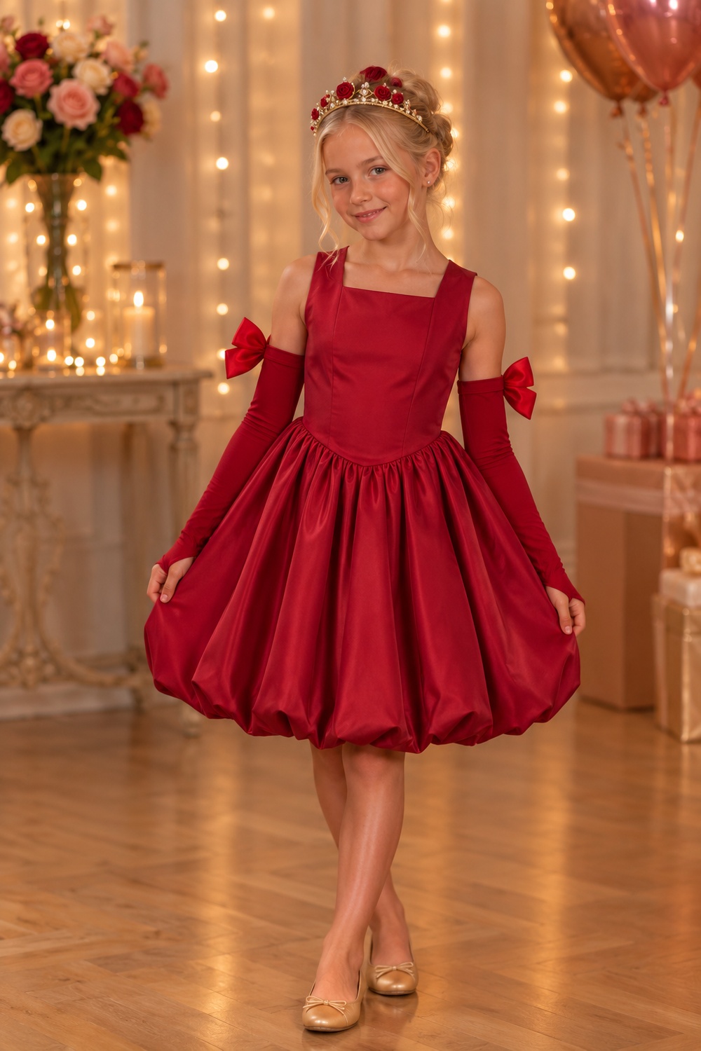 robe de fête ado rouge ruby