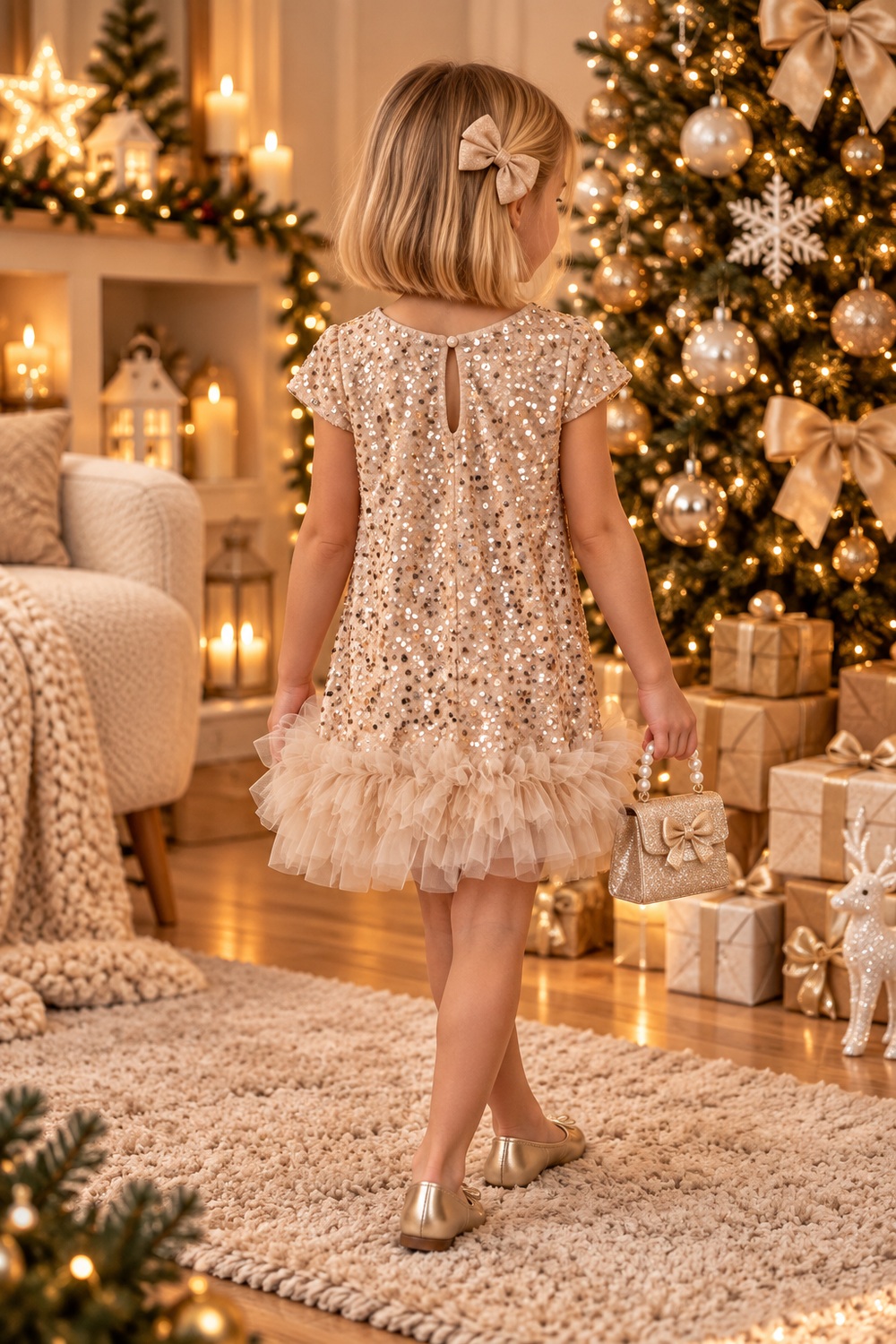 dos robe de noël fille modèle Cassie