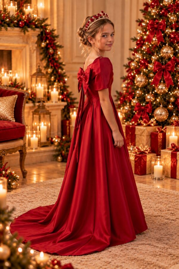 robe de noël fille avec traîne